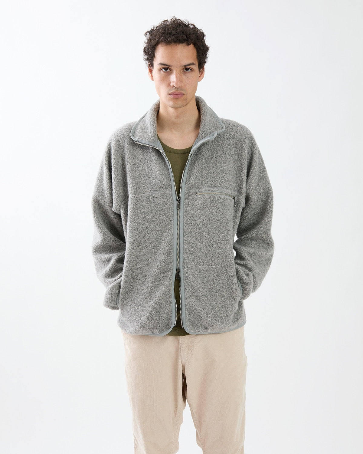 HIKER FULL ZIP BROUSON WOOL POLY NYLON PILE