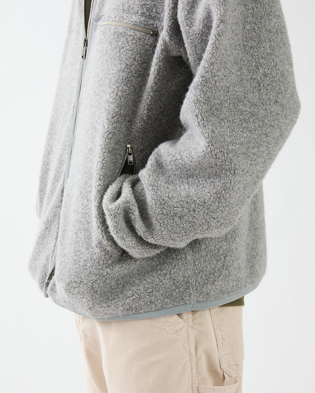 HIKER FULL ZIP BROUSON WOOL POLY NYLON PILE