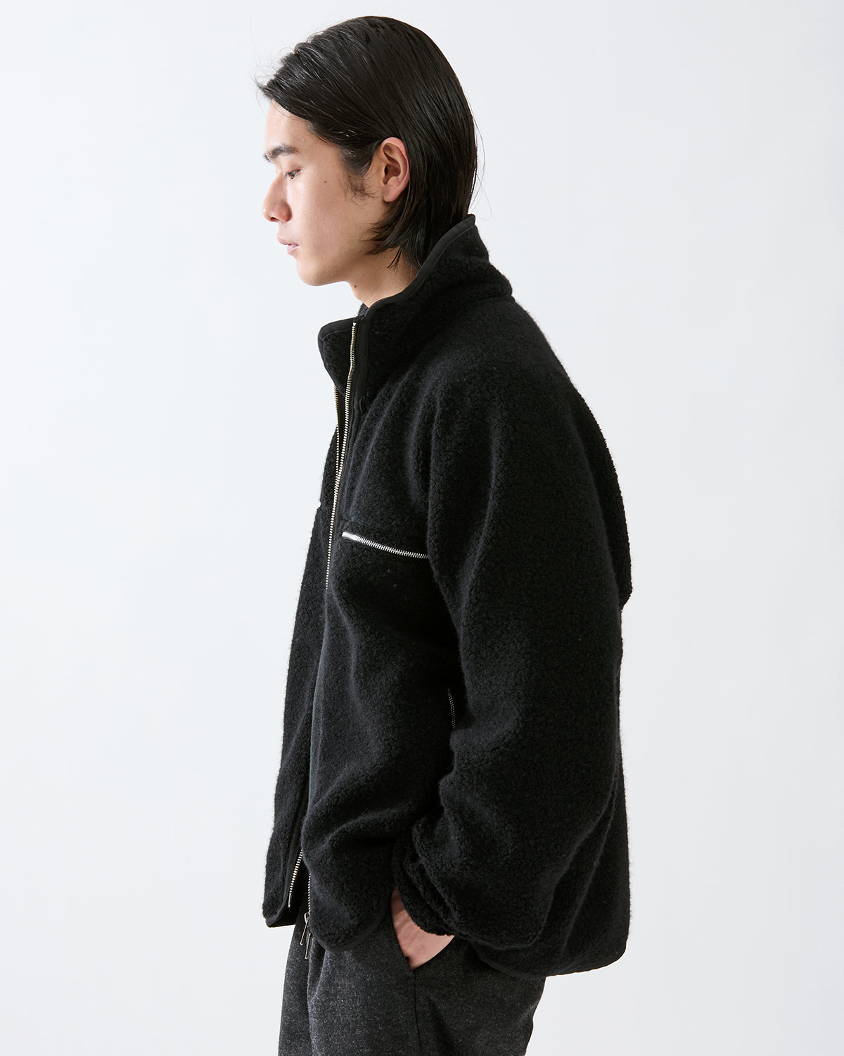 HIKER FULL ZIP BROUSON WOOL POLY NYLON PILE