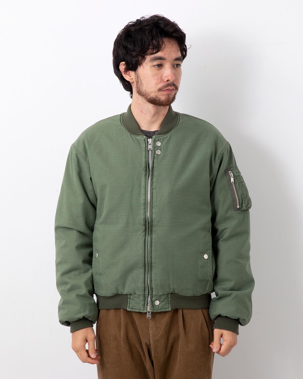 TROOPER PUFF BLOUSON COTTON BACKSATIN PIGMENT DYE WITH WINDSTOPPER®