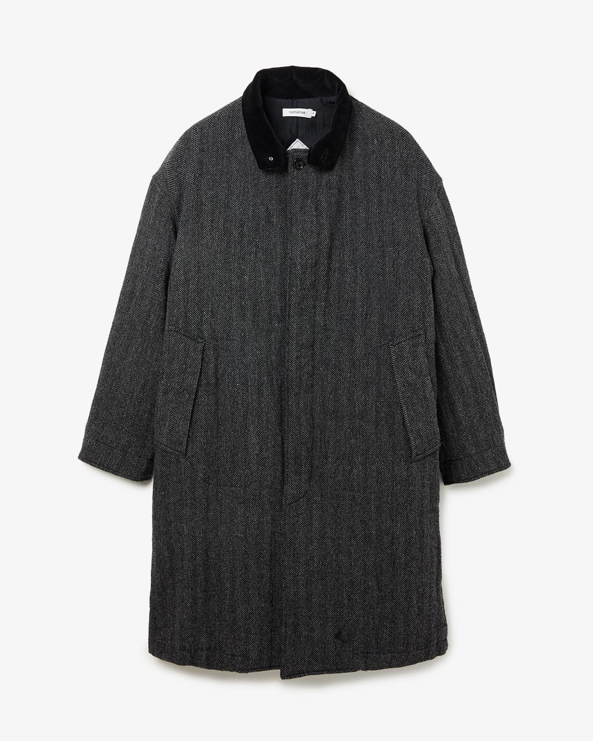 WANDERER LONG PUFF COAT WOOL HERRINGBONE WITH WINDSTOPPER®
