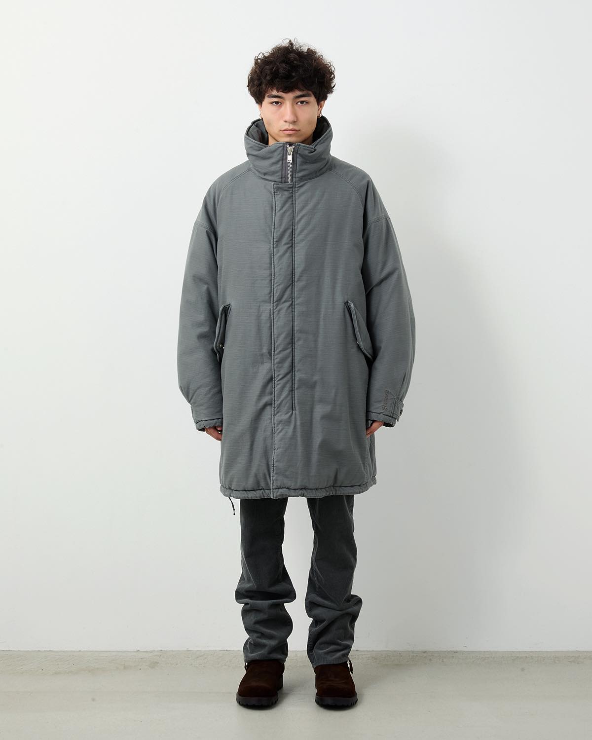 TROOPER PUFF COAT COTTON BACKSATIN PIGMENT DYE WITH WINDSTOPPER®