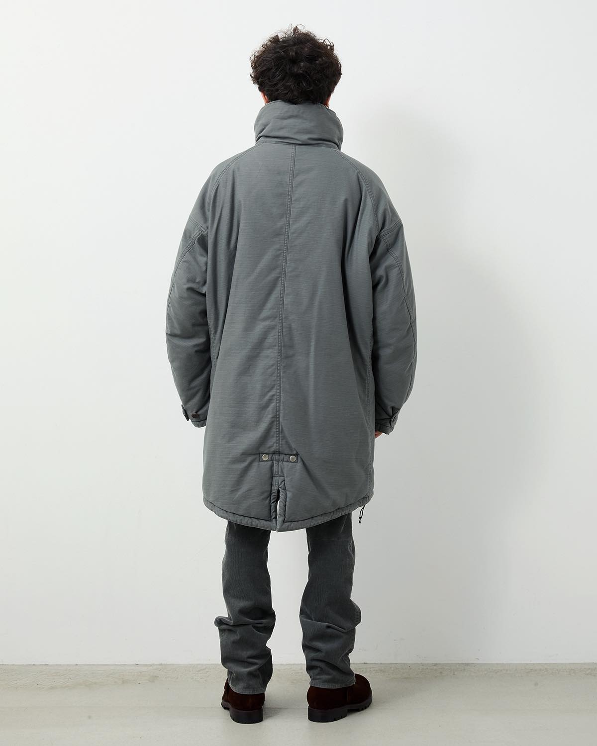 TROOPER PUFF COAT COTTON BACKSATIN PIGMENT DYE WITH WINDSTOPPER®