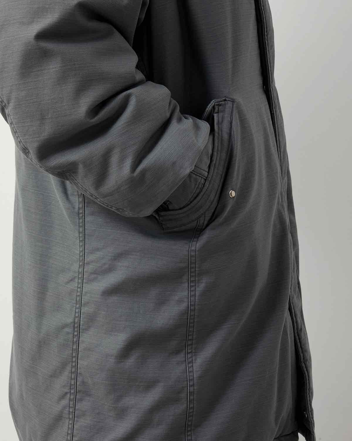 TROOPER PUFF COAT COTTON BACKSATIN PIGMENT DYE WITH WINDSTOPPER®