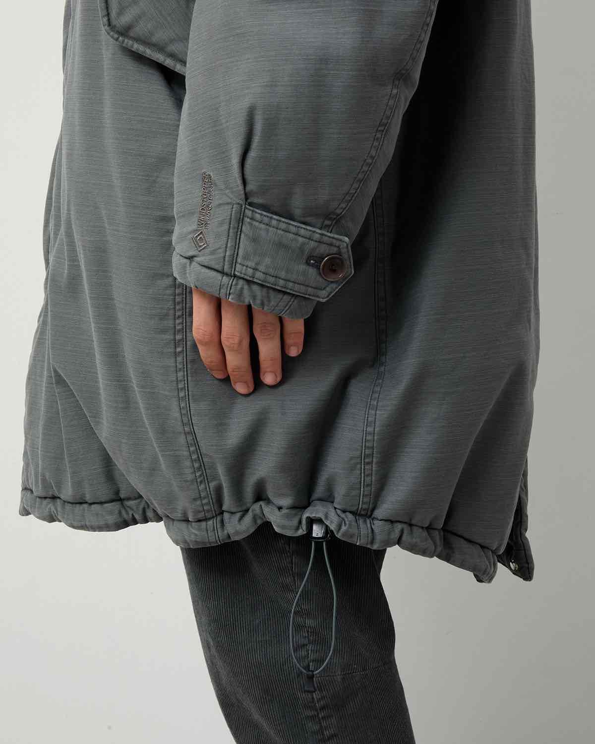 TROOPER PUFF COAT COTTON BACKSATIN PIGMENT DYE WITH WINDSTOPPER®