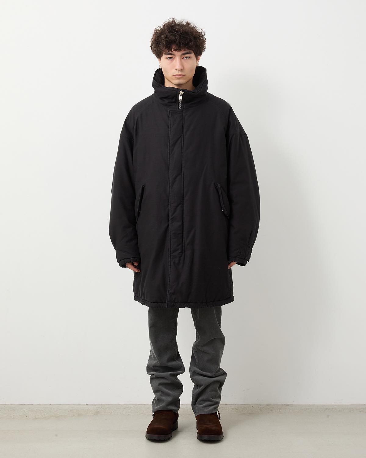 TROOPER PUFF COAT COTTON BACKSATIN PIGMENT DYE WITH WINDSTOPPER®