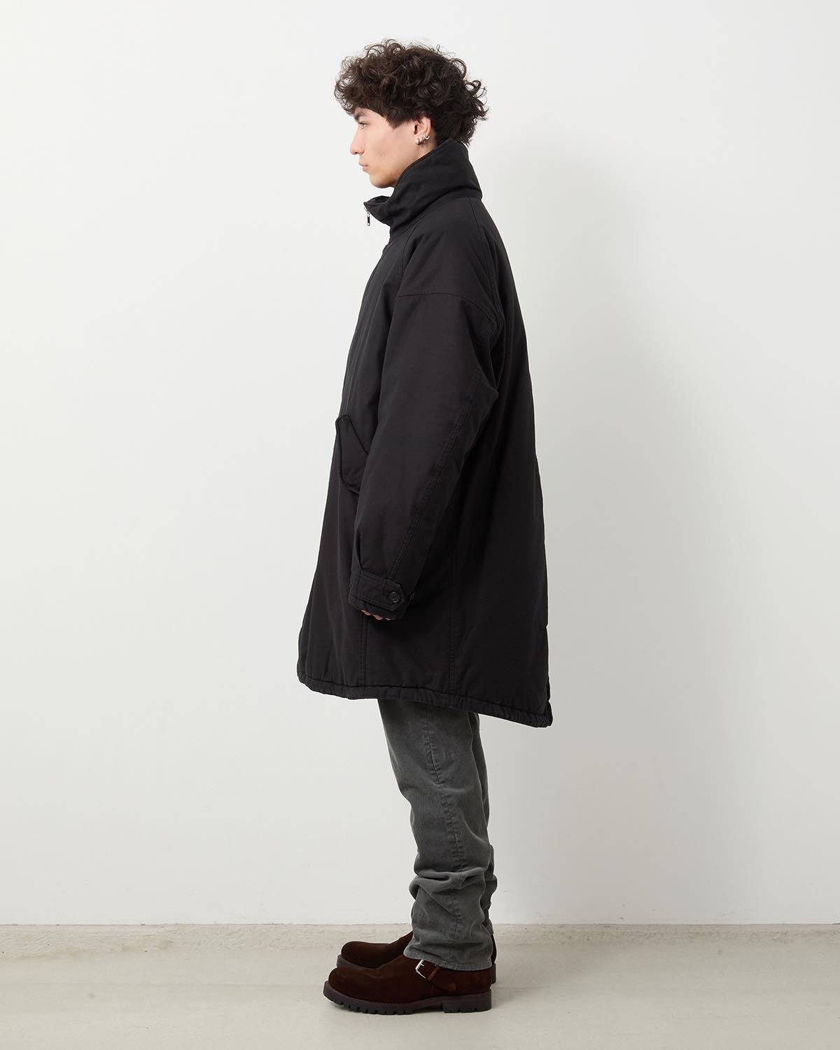 TROOPER PUFF COAT COTTON BACKSATIN PIGMENT DYE WITH WINDSTOPPER®