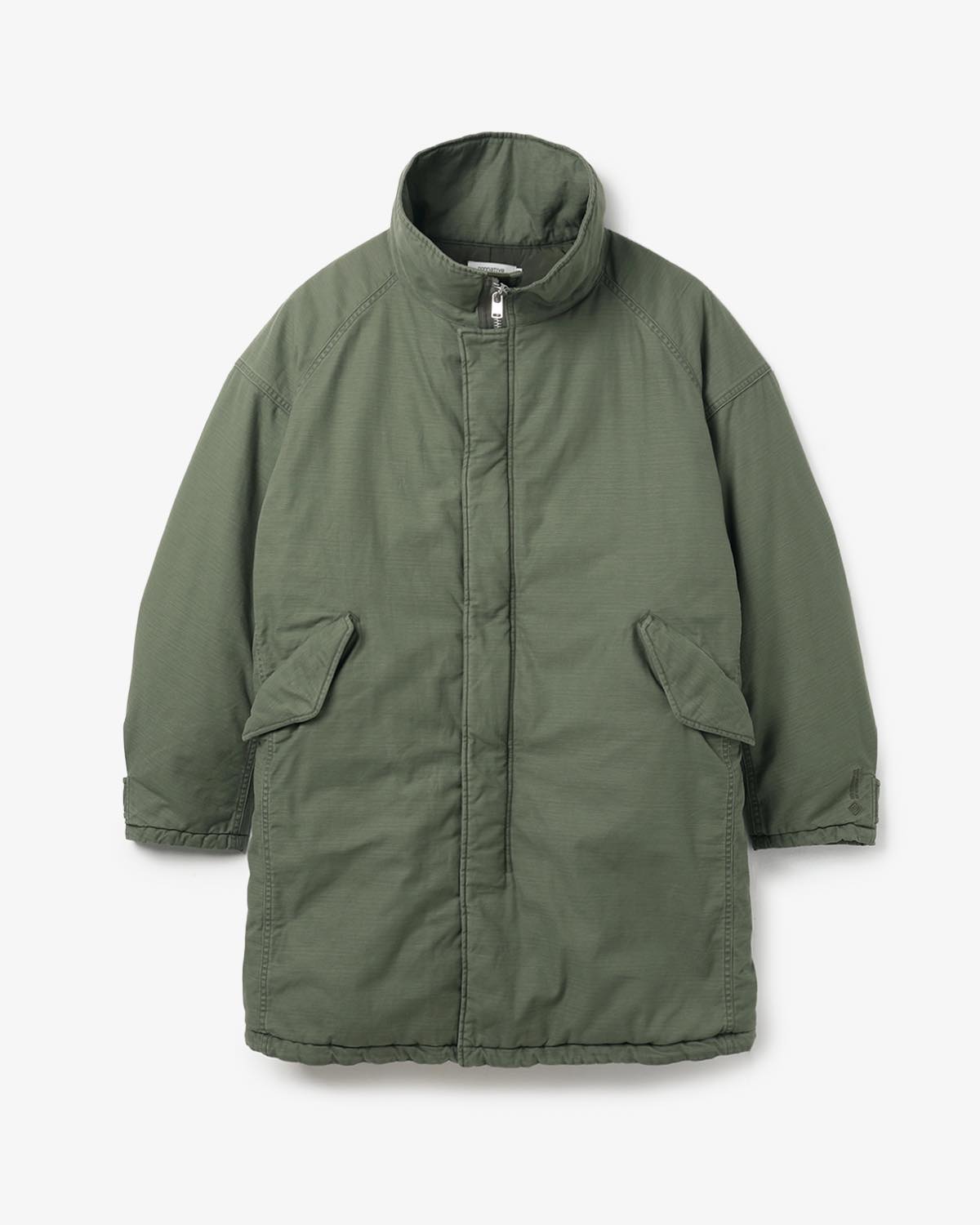 TROOPER PUFF COAT COTTON BACKSATIN PIGMENT DYE WITH WINDSTOPPER®