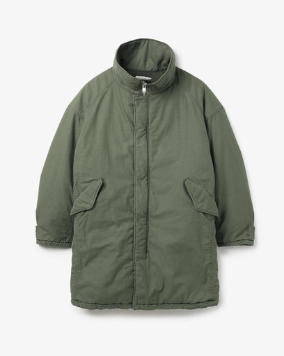 TROOPER PUFF COAT COTTON BACKSATIN PIGMENT DYE WITH WINDSTOPPER®