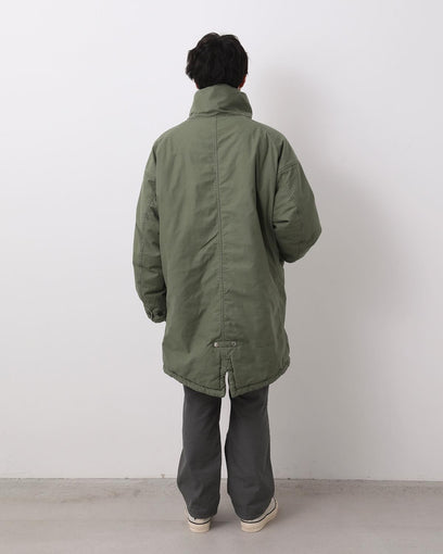 TROOPER PUFF COAT COTTON BACKSATIN PIGMENT DYE WITH WINDSTOPPER®