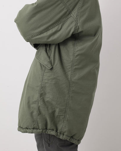 TROOPER PUFF COAT COTTON BACKSATIN PIGMENT DYE WITH WINDSTOPPER®