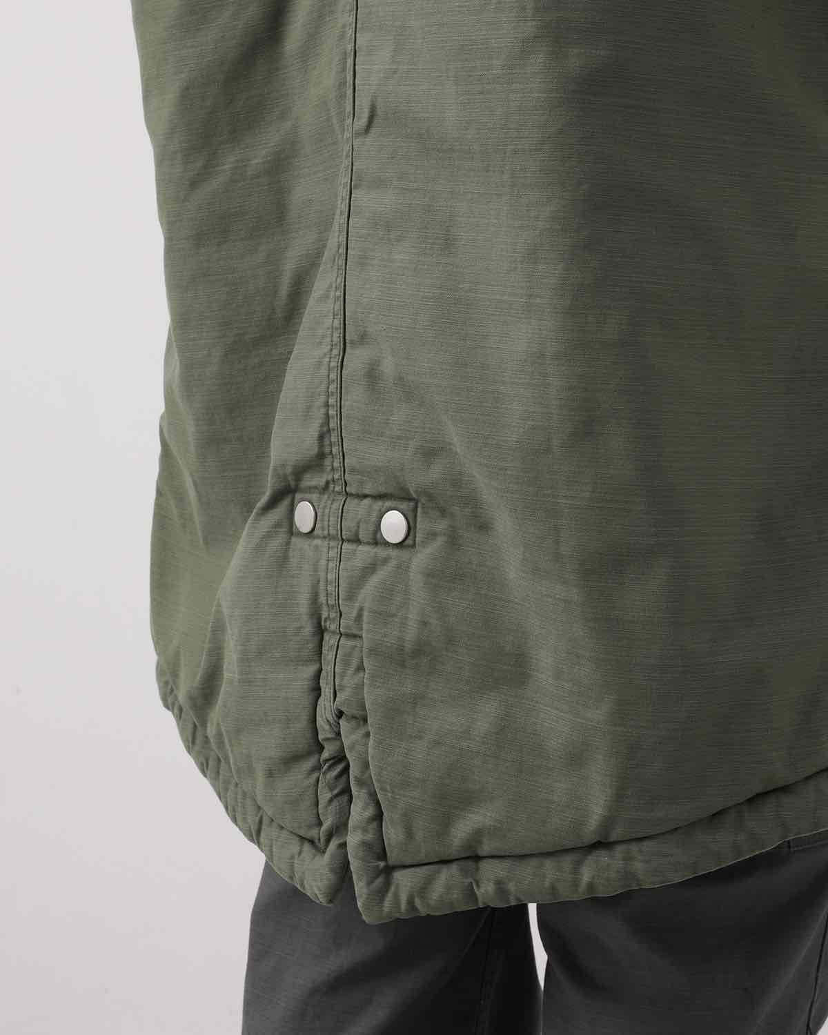 TROOPER PUFF COAT COTTON BACKSATIN PIGMENT DYE WITH WINDSTOPPER®