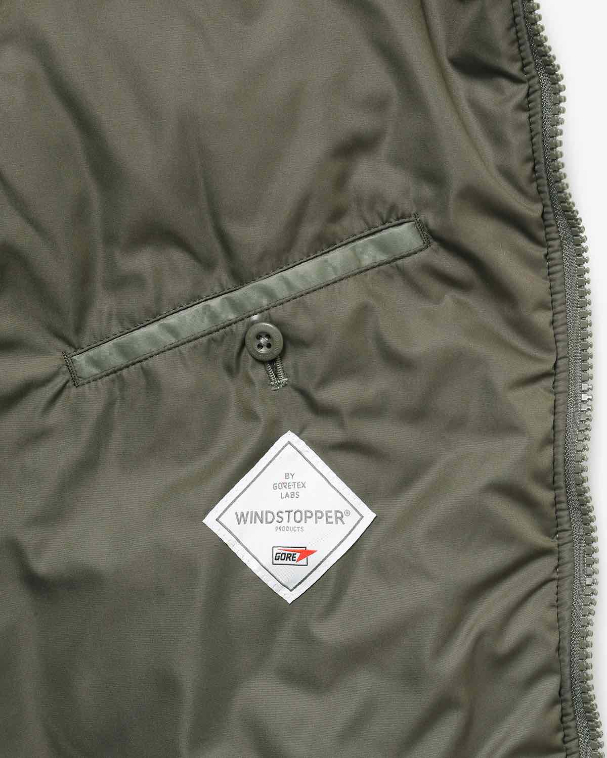 TROOPER PUFF BLOUSON NYLON TWILL WITH WINDSTOPPER® "Innovaten"