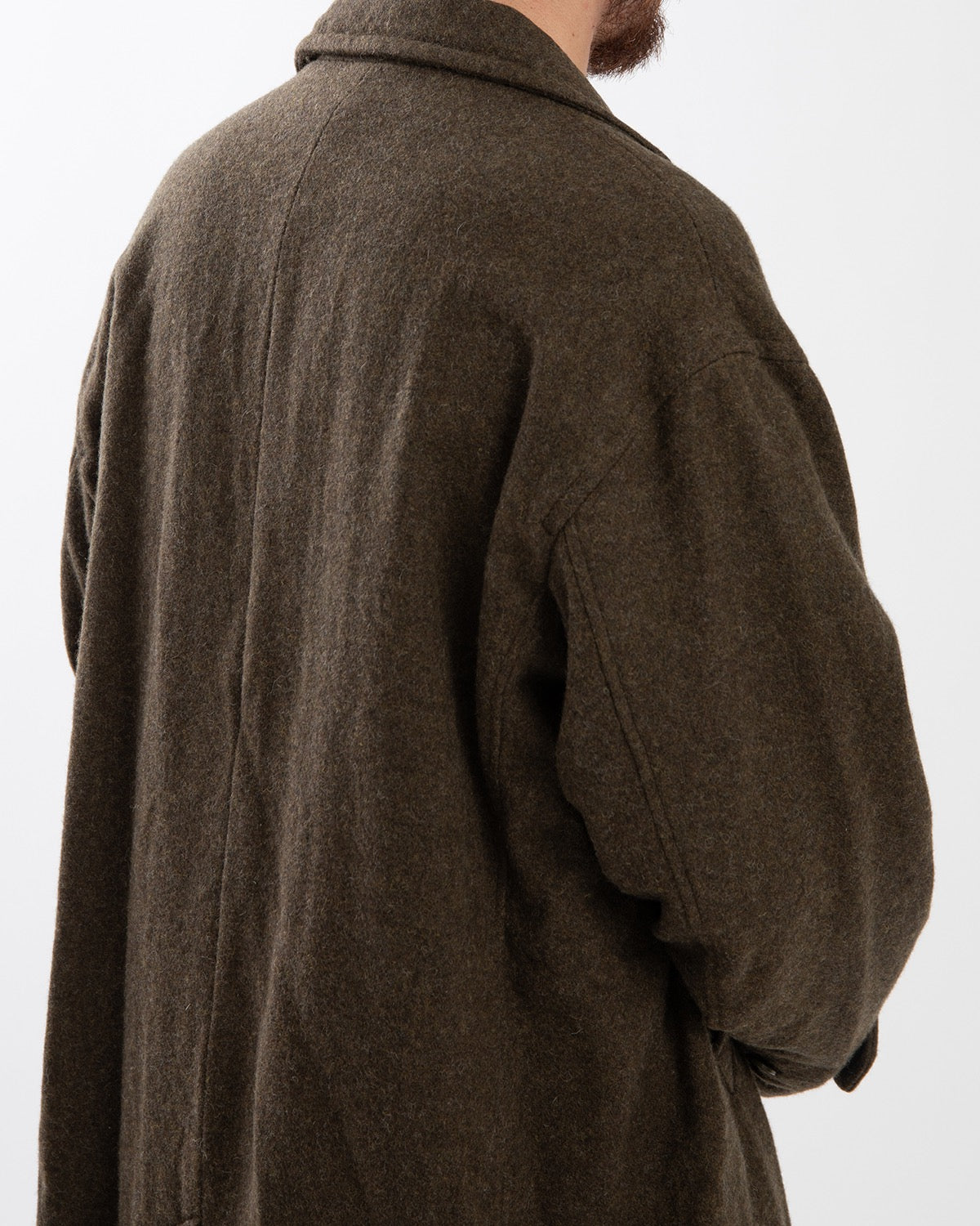 WANDERER LONG COAT WOOL NYLON MELTON OW WITH WINDSTOPPER®
