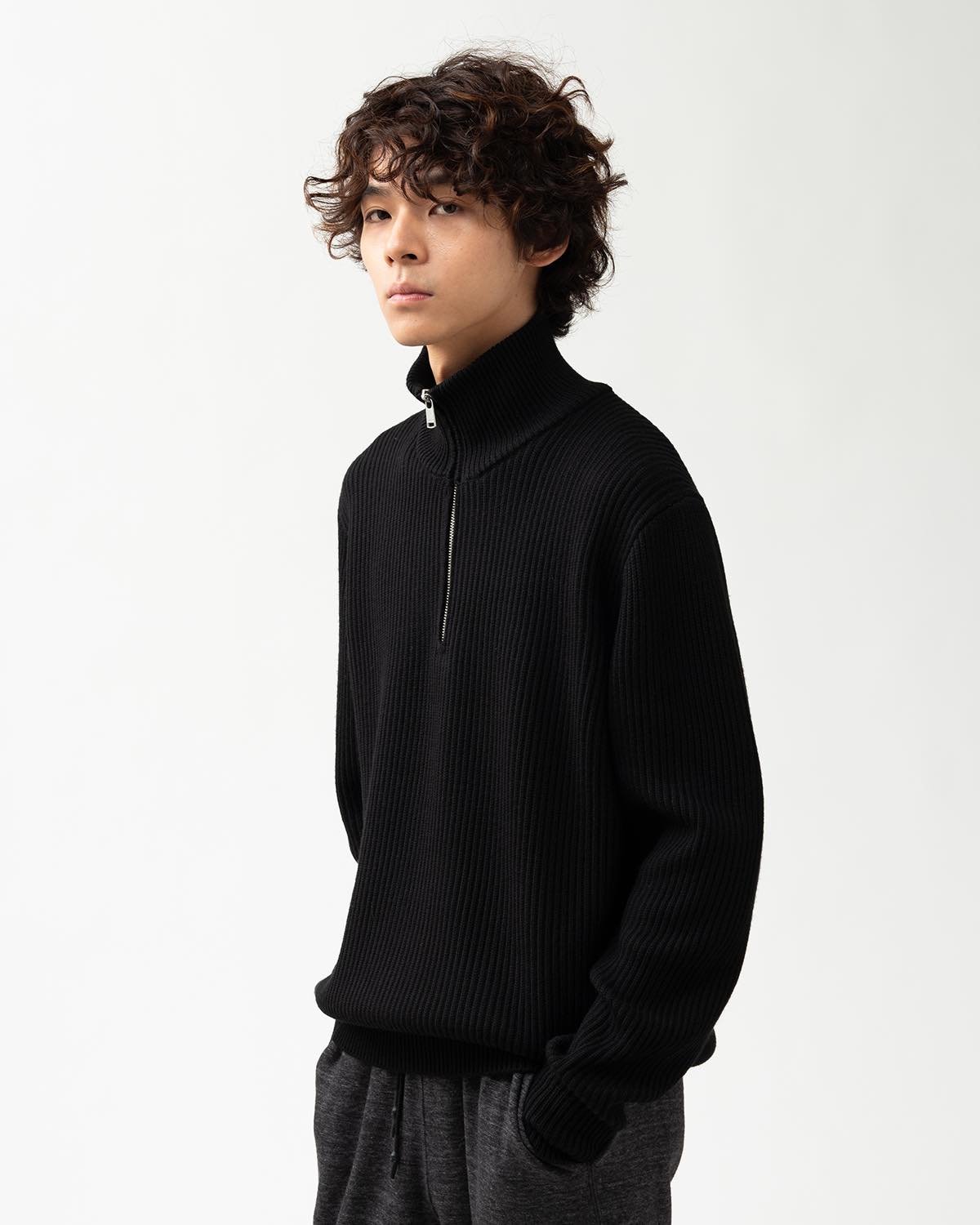 DWELLER HALF ZIP SWEATER MERINO SUPERFINE WOOL