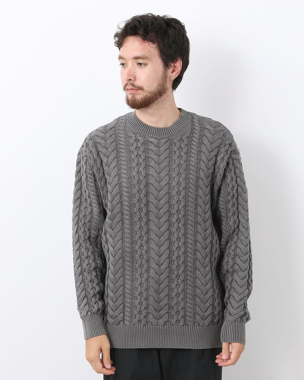 MARINER  PULLOVER ARAN SWEATER COTTON YARN