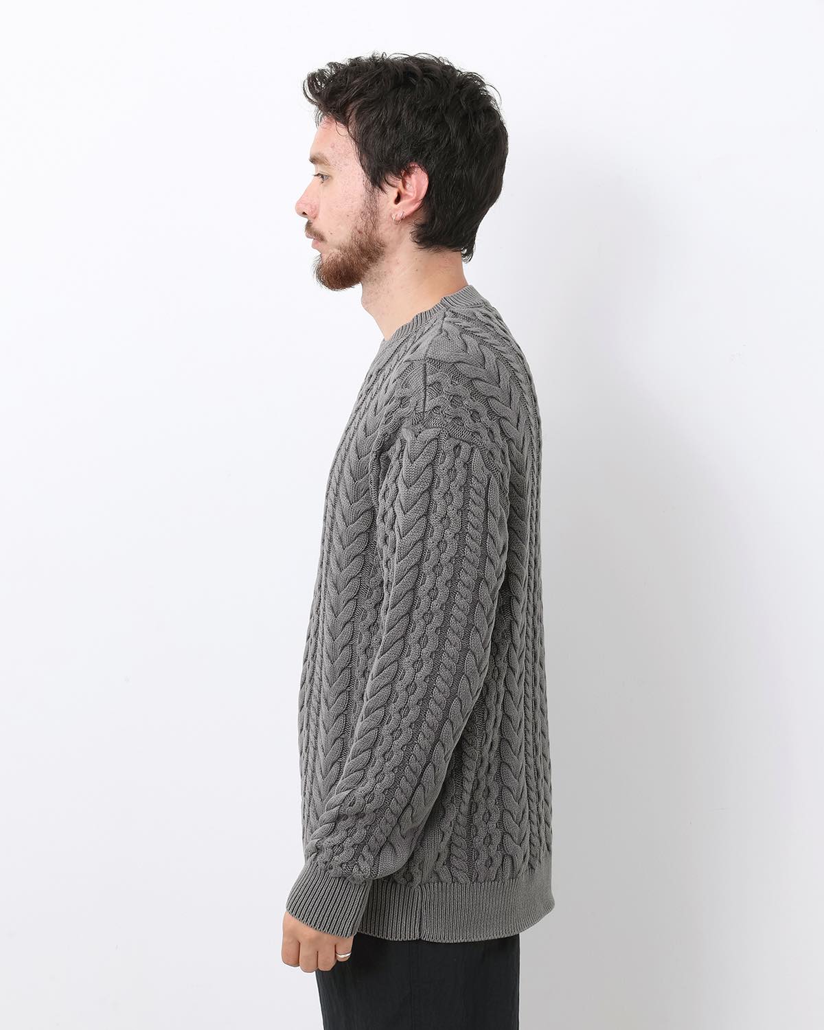 MARINER  PULLOVER ARAN SWEATER COTTON YARN