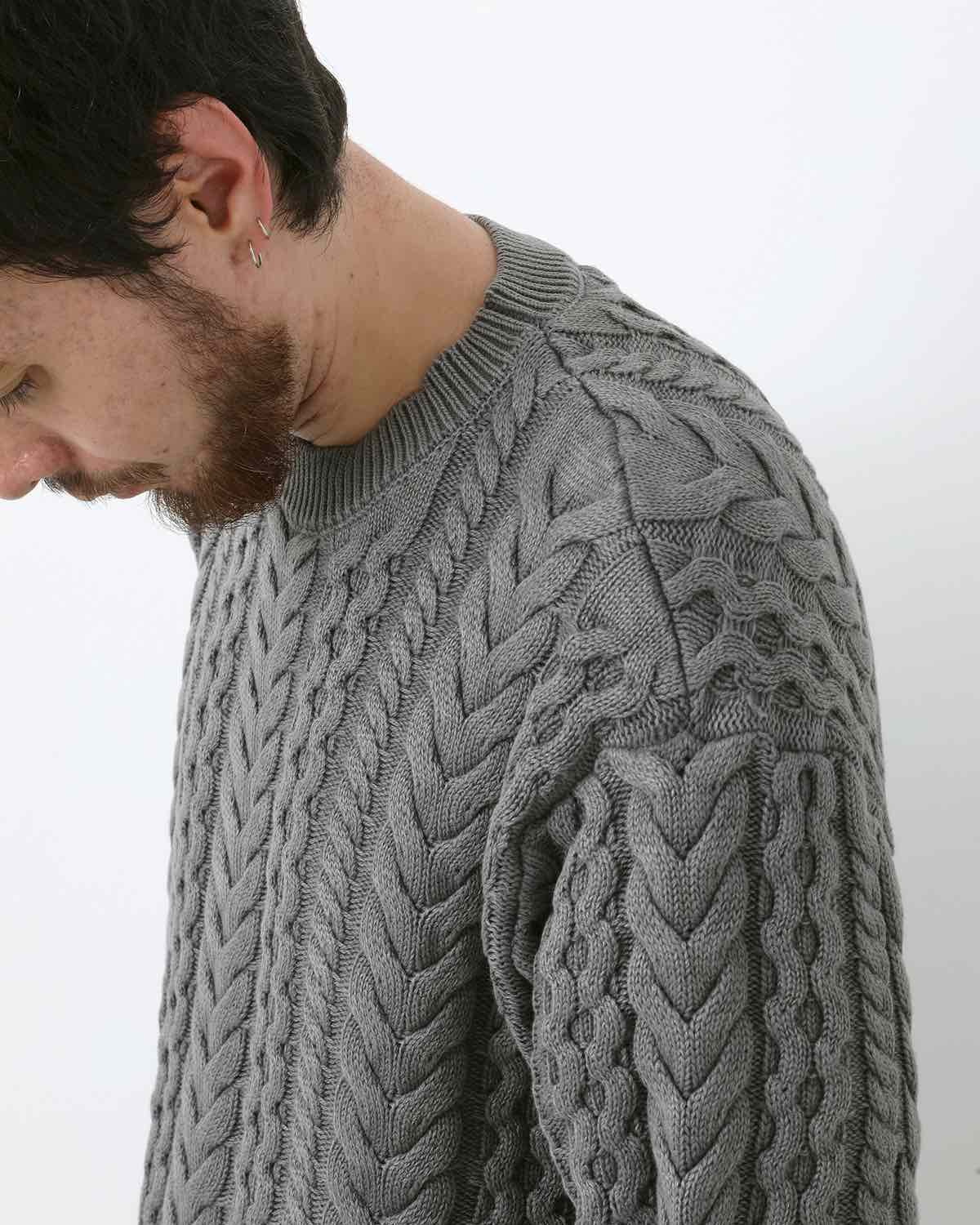 MARINER  PULLOVER ARAN SWEATER COTTON YARN