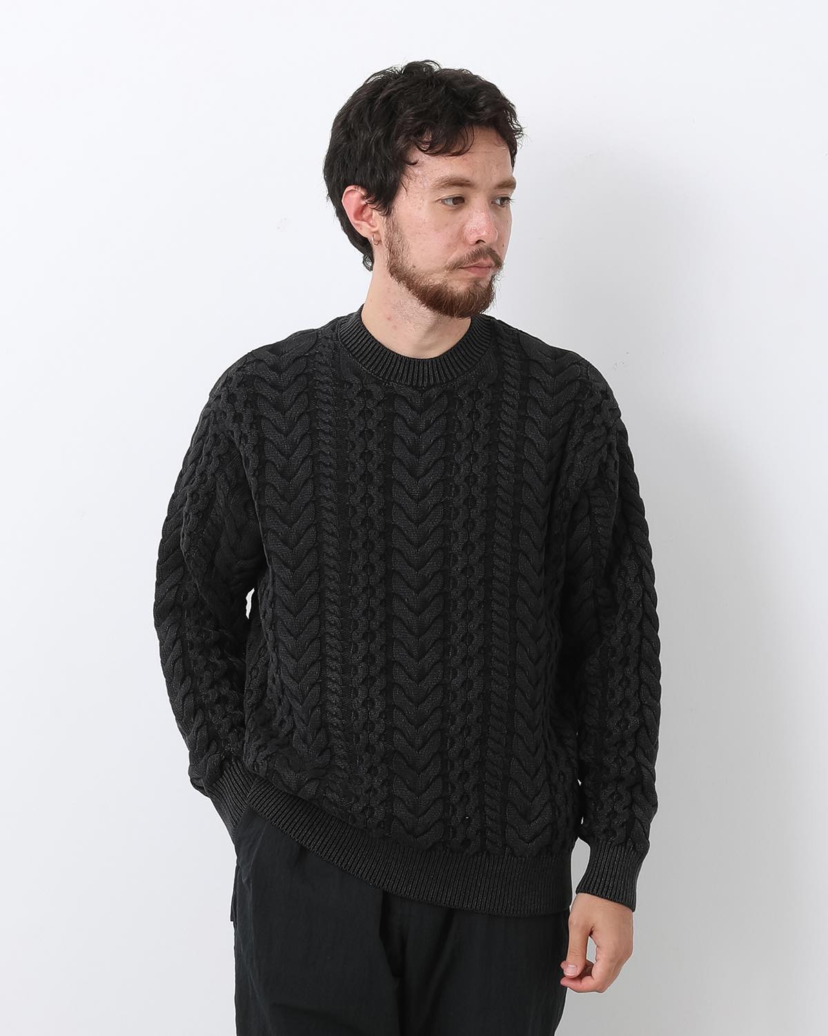 MARINER  PULLOVER ARAN SWEATER COTTON YARN