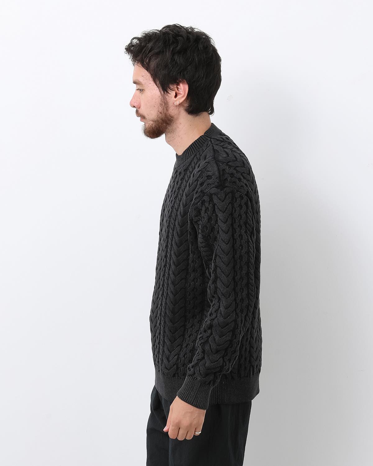 MARINER  PULLOVER ARAN SWEATER COTTON YARN