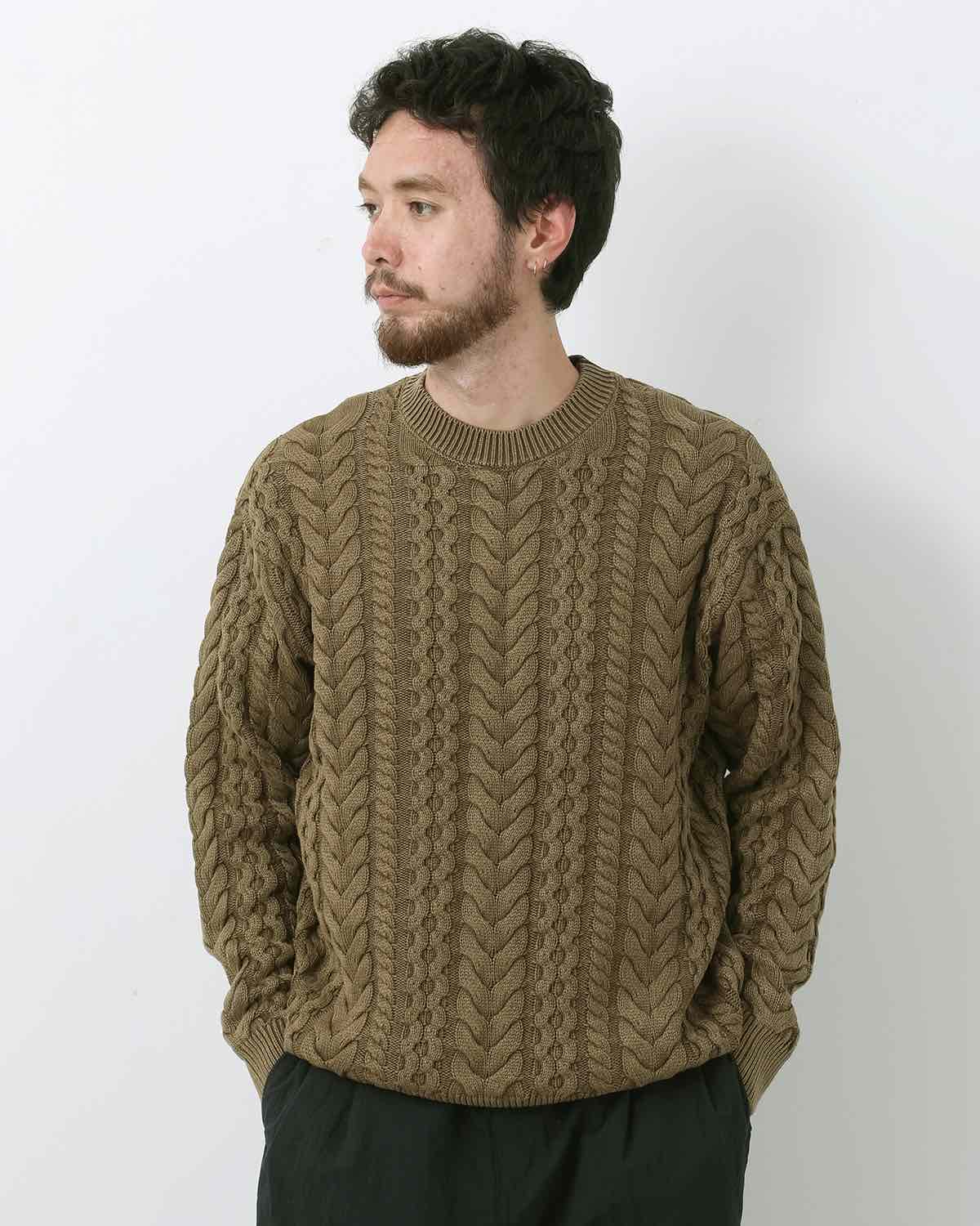 MARINER  PULLOVER ARAN SWEATER COTTON YARN