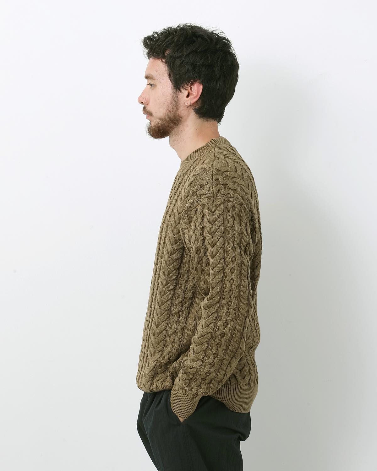 MARINER  PULLOVER ARAN SWEATER COTTON YARN