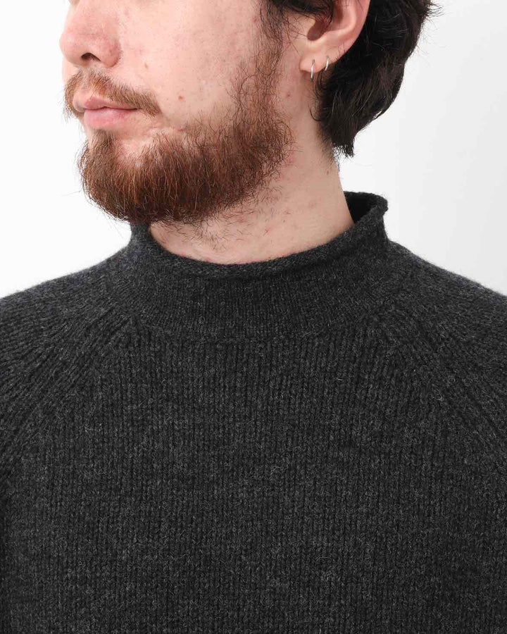 HIKER PULLOVER ROLL NECK SWEATER WOOL YARN