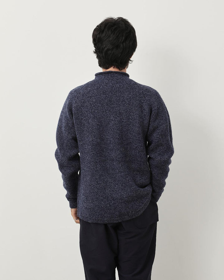 HIKER PULLOVER ROLL NECK SWEATER WOOL YARN