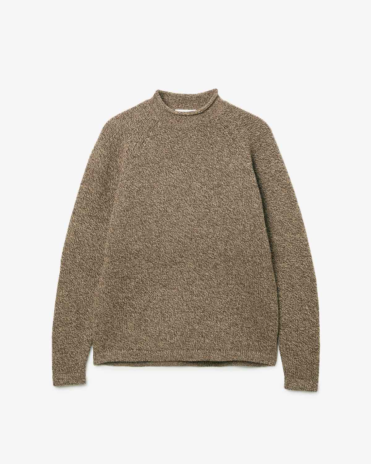 HIKER PULLOVER ROLL NECK SWEATER WOOL YARN