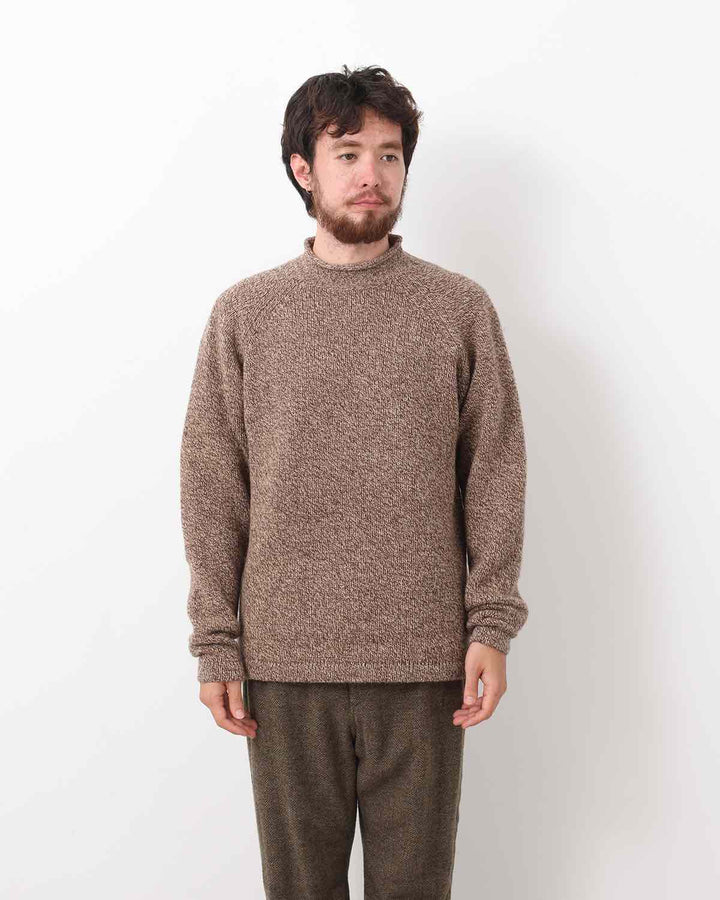 HIKER PULLOVER ROLL NECK SWEATER WOOL YARN