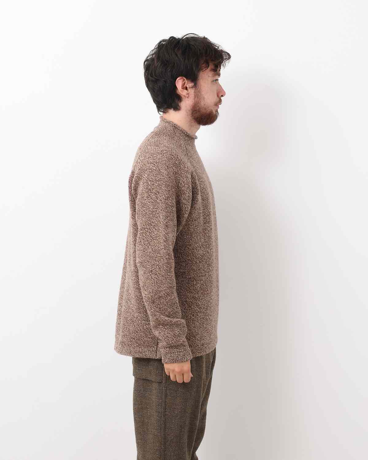 HIKER PULLOVER ROLL NECK SWEATER WOOL YARN