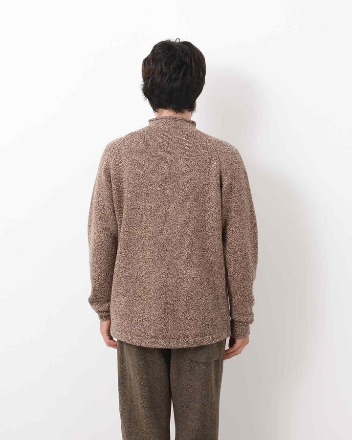 HIKER PULLOVER ROLL NECK SWEATER WOOL YARN