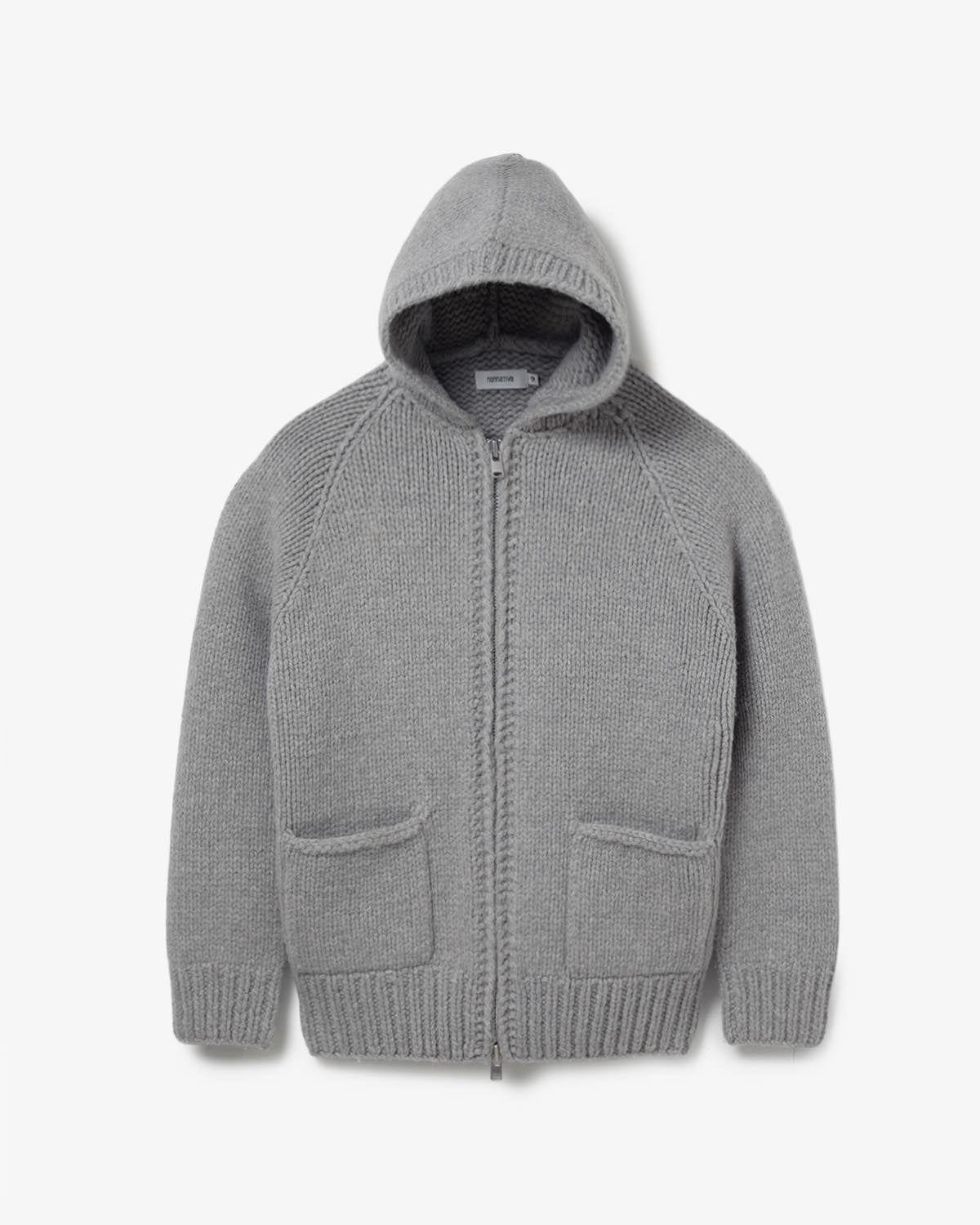 WANDERER HAND-KNIT HOODED SWEATER WOOL YARN