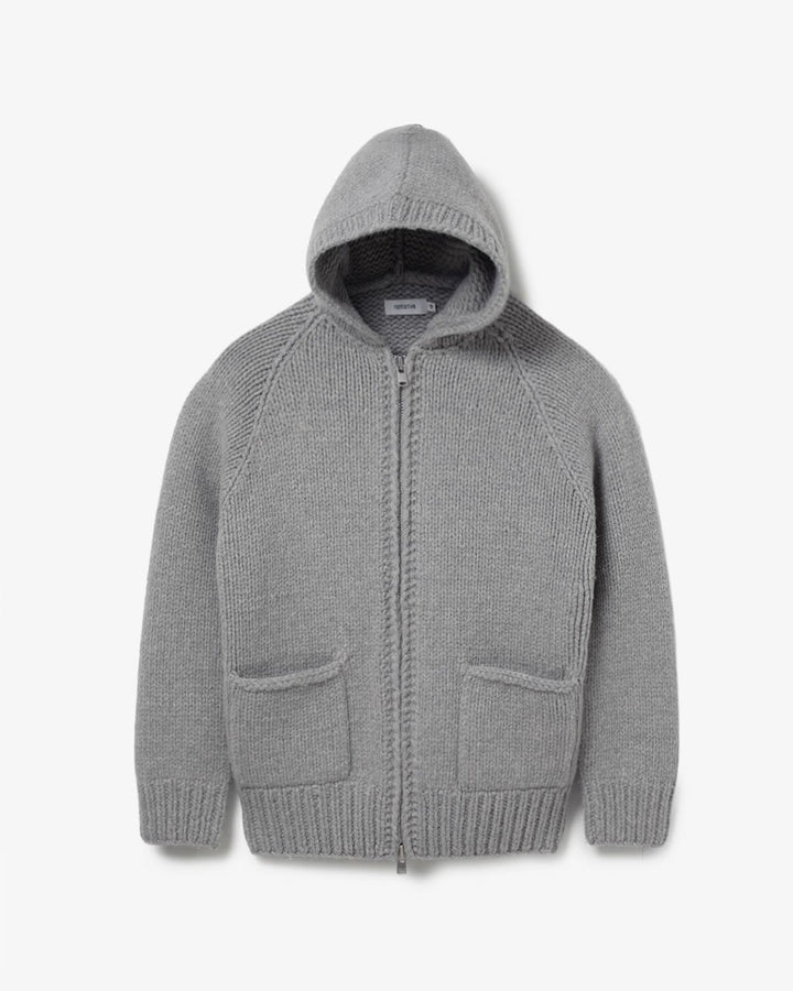 WANDERER HAND-KNIT HOODED SWEATER WOOL YARN