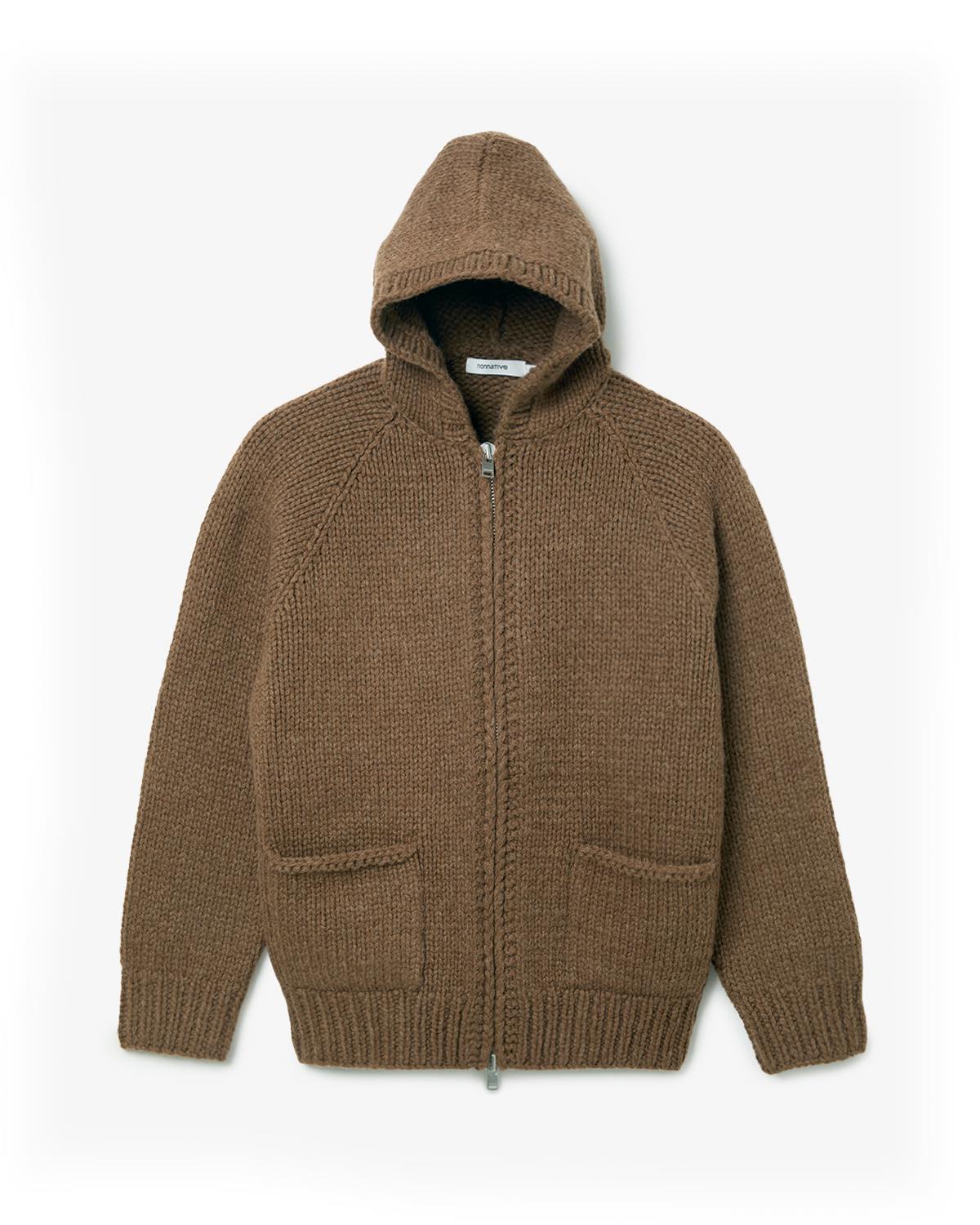 WANDERER HAND-KNIT HOODED SWEATER WOOL YARN