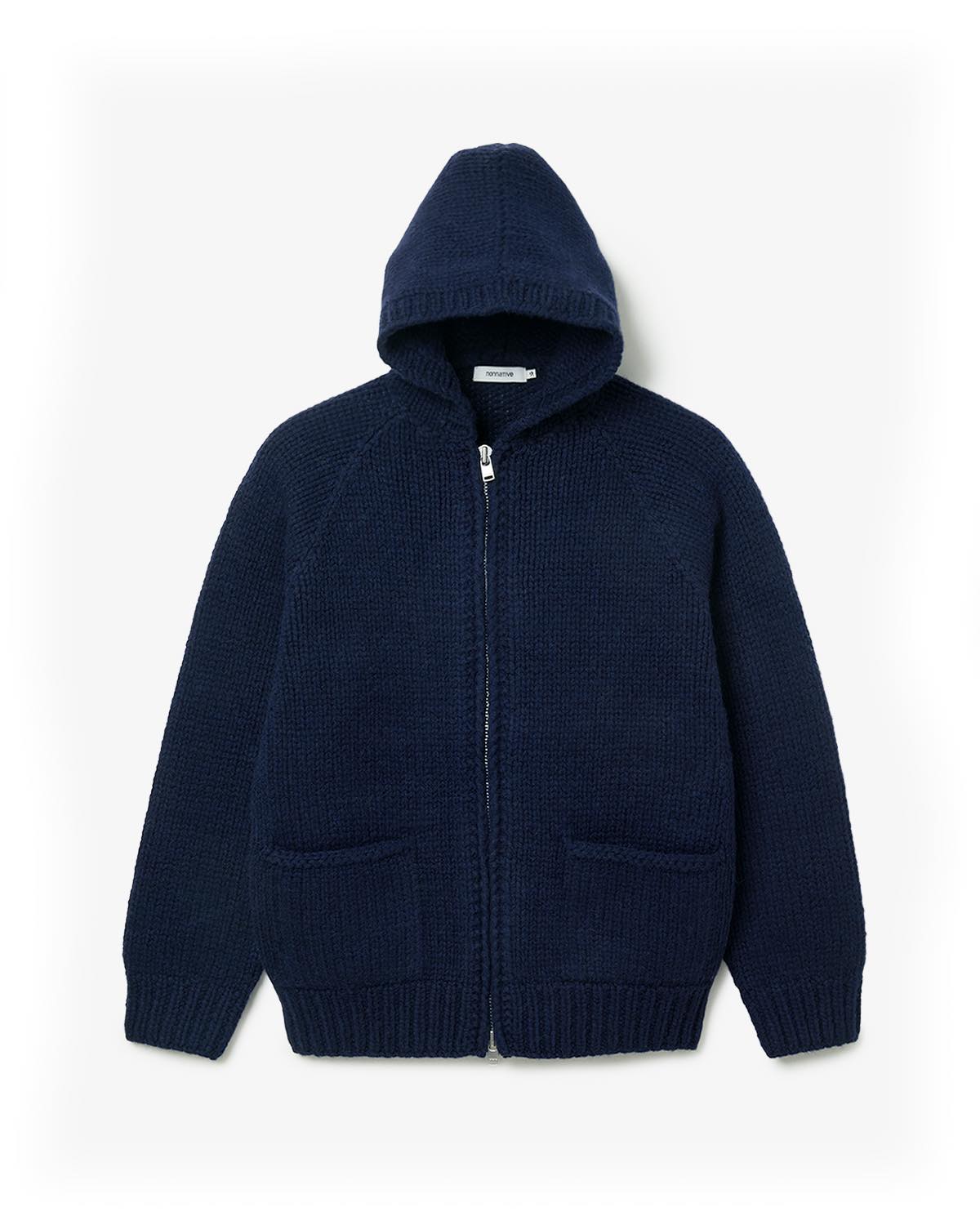 WANDERER HAND-KNIT HOODED SWEATER WOOL YARN