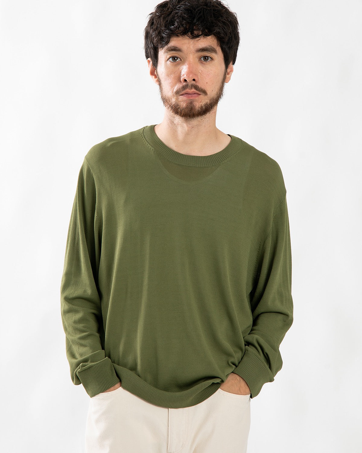 OFFICER CREW SWEATER RAYON NYLON YARN
