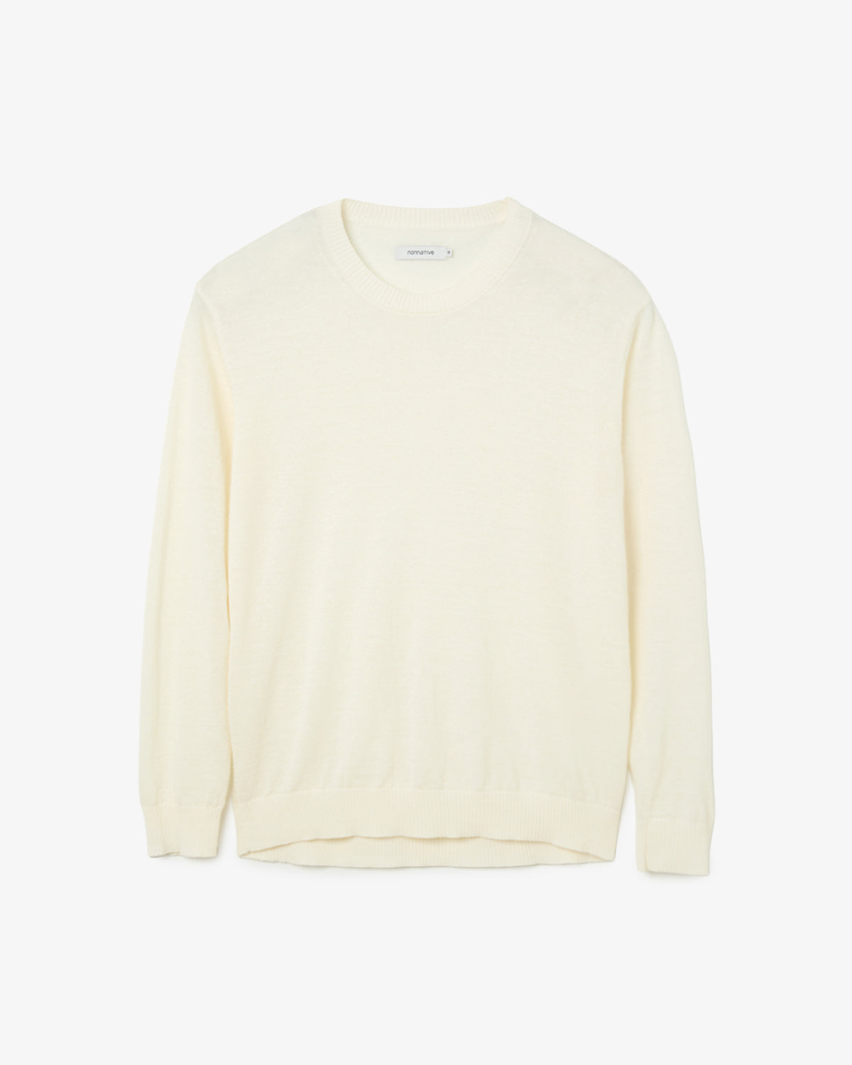 OFFICER CREW SWEATER WOOL LINEN YARN
