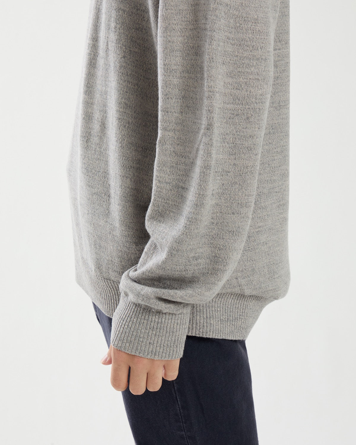 OFFICER CREW SWEATER WOOL LINEN YARN
