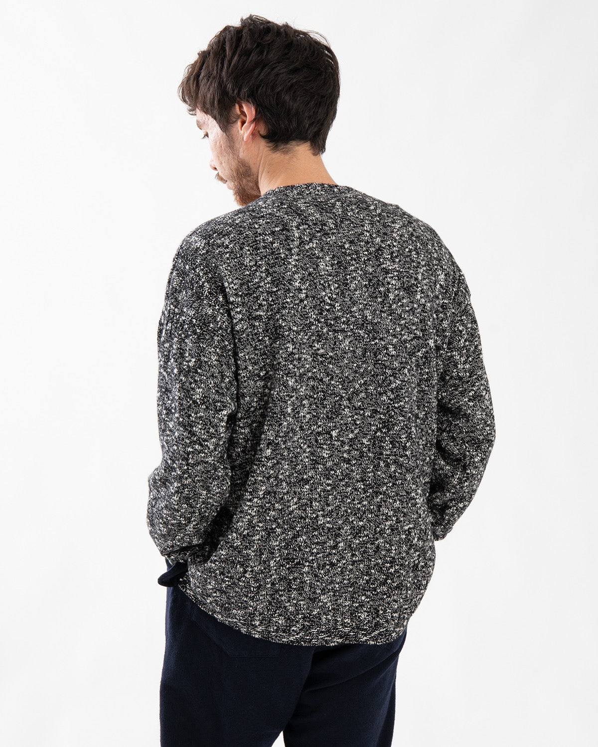 MARINER CREW SWEATER WOOL COTTON SLUB YARN