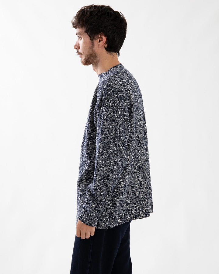 MARINER CREW SWEATER WOOL COTTON SLUB YARN