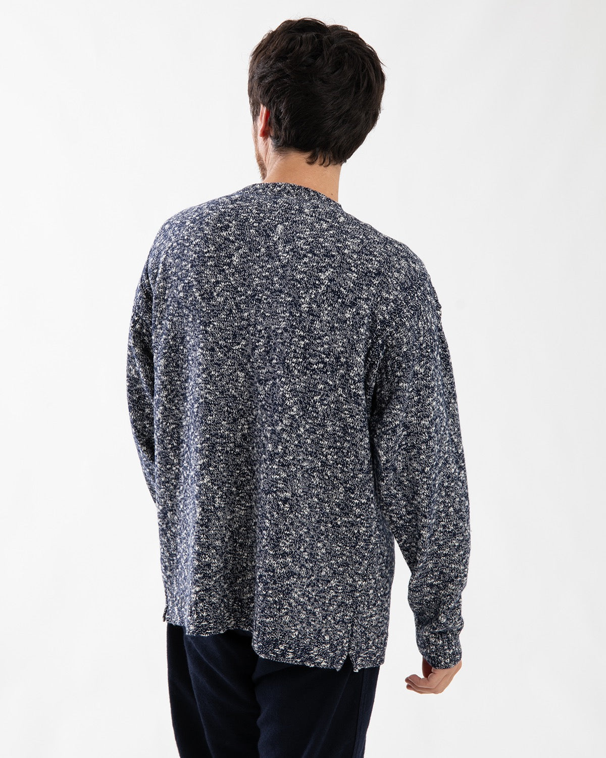 MARINER CREW SWEATER WOOL COTTON SLUB YARN