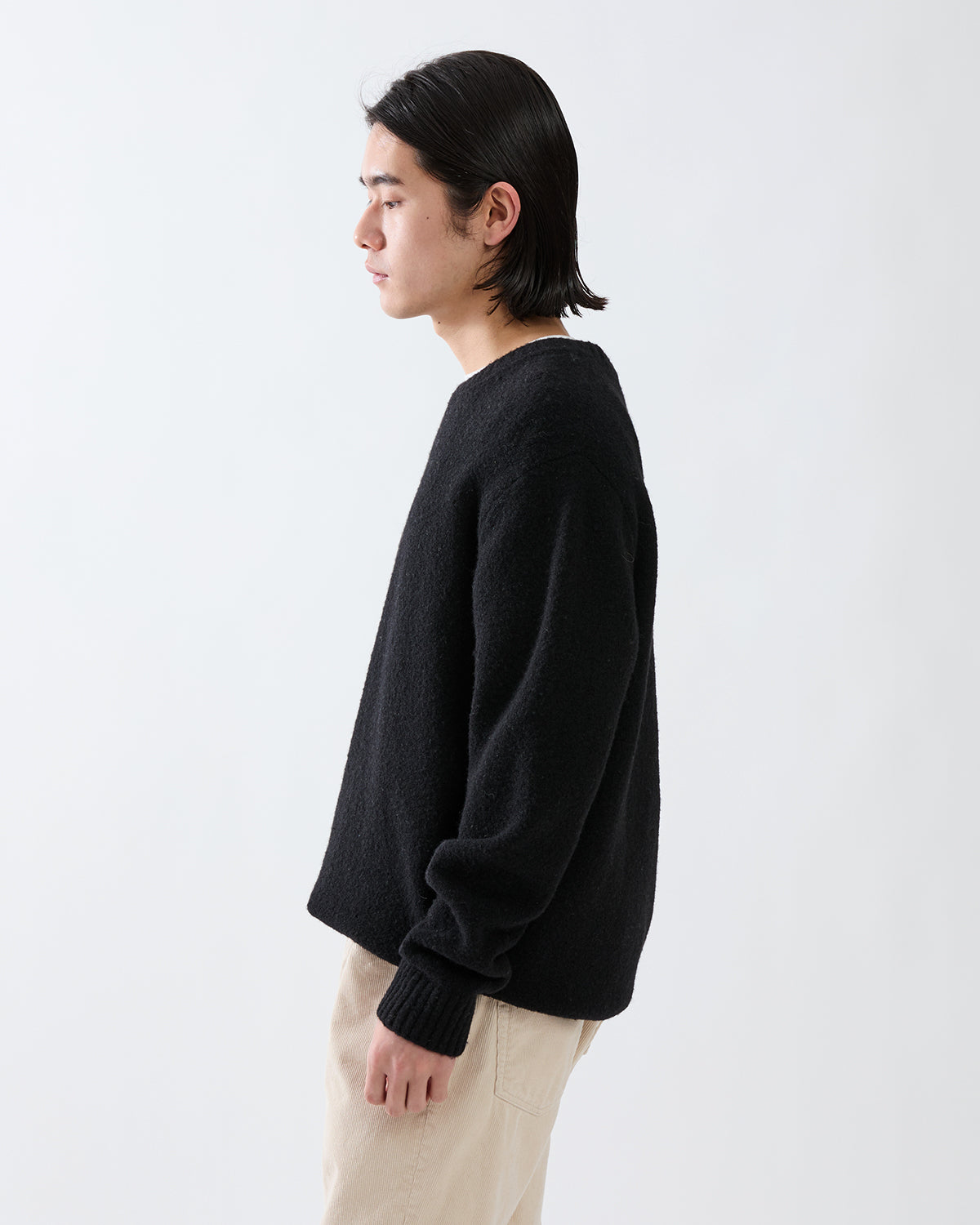 HIKER CREW SWEATER WOOL BOUCLE KNIT
