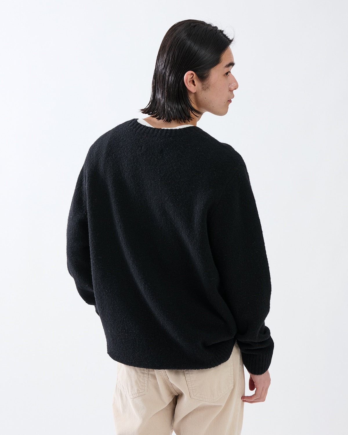 HIKER CREW SWEATER WOOL BOUCLE KNIT