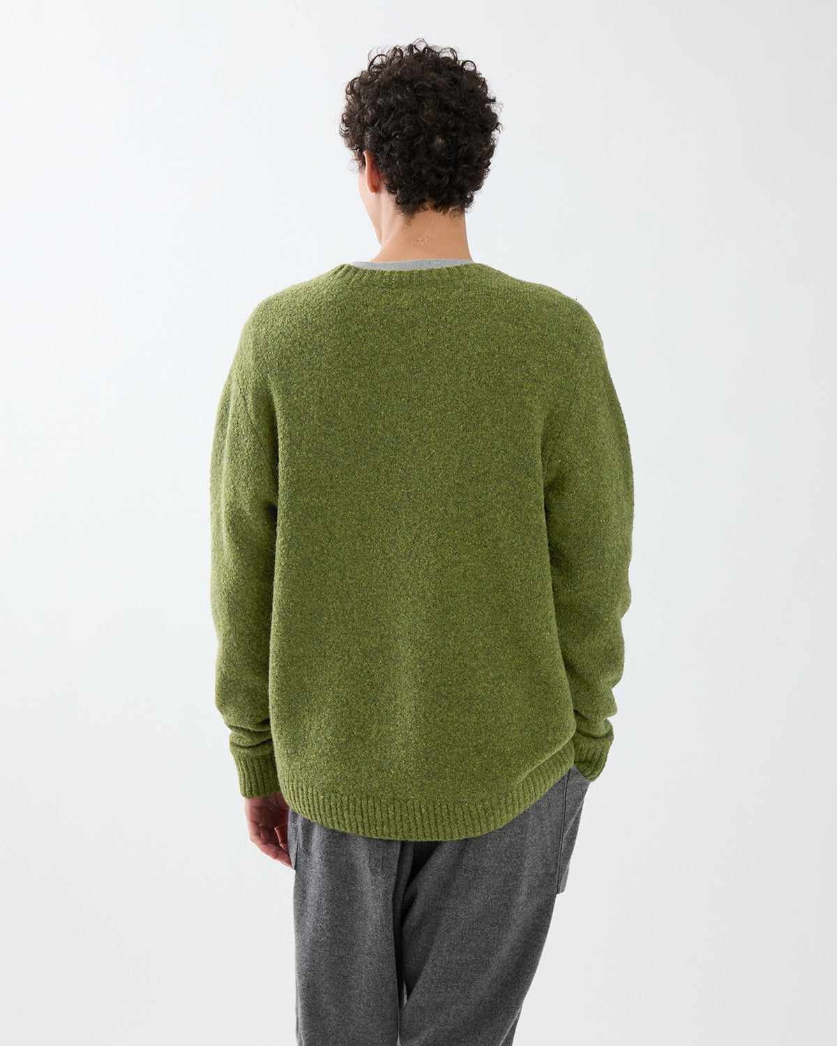 HIKER CREW SWEATER WOOL BOUCLE KNIT