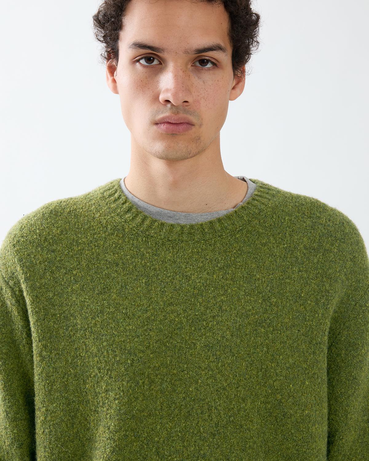 HIKER CREW SWEATER WOOL BOUCLE KNIT