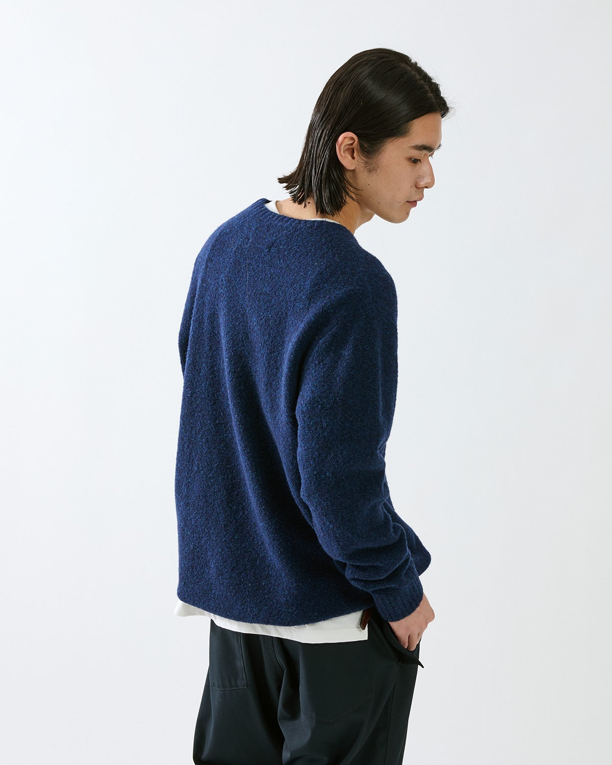 HIKER CREW SWEATER WOOL BOUCLE KNIT