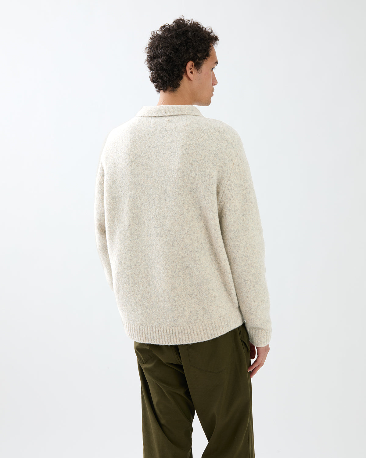 HIKER POLO SWEATER WOOL BOUCLE KNIT