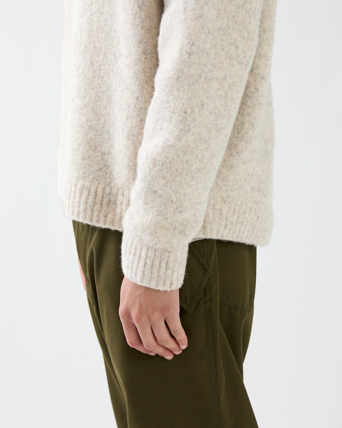 HIKER POLO SWEATER WOOL BOUCLE KNIT