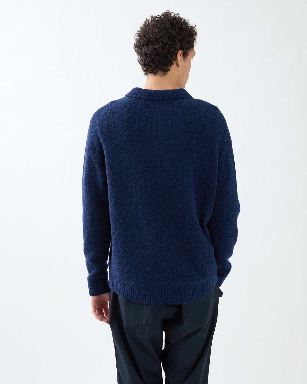 HIKER POLO SWEATER WOOL BOUCLE KNIT